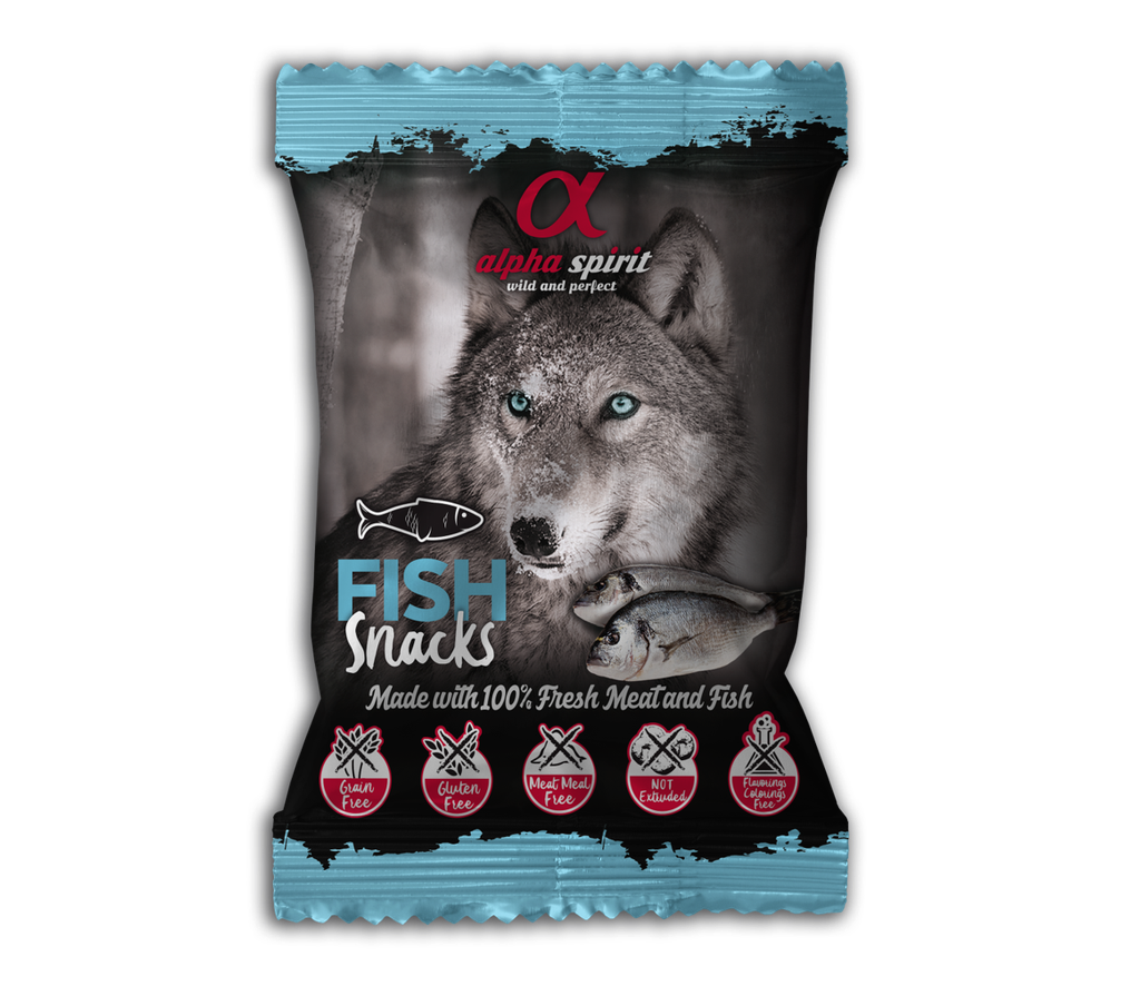 Alpha spirit Snacks de poisson pour chien 50g
