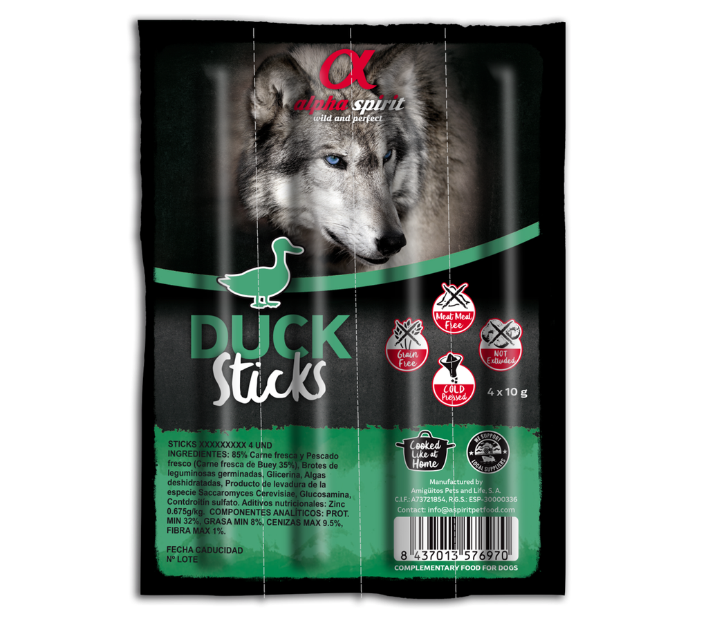 Alpha Spirit Bâtonnets De Canard (4 Bâtonnets X10G)