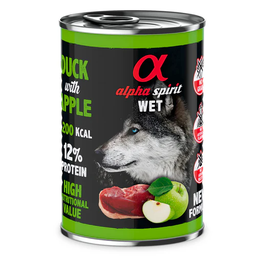 [ALPHD040005312] Alpha spirit Boîte Canard à la pomme chien 400g