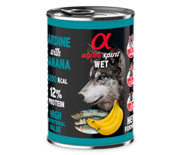 [ALPHD040005612] Alpha spirit Boîte Sardine à la banane chien 400g