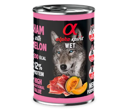 [ALPHD040003812] Alpha spirit Boîte Jambon au melon chien 400g