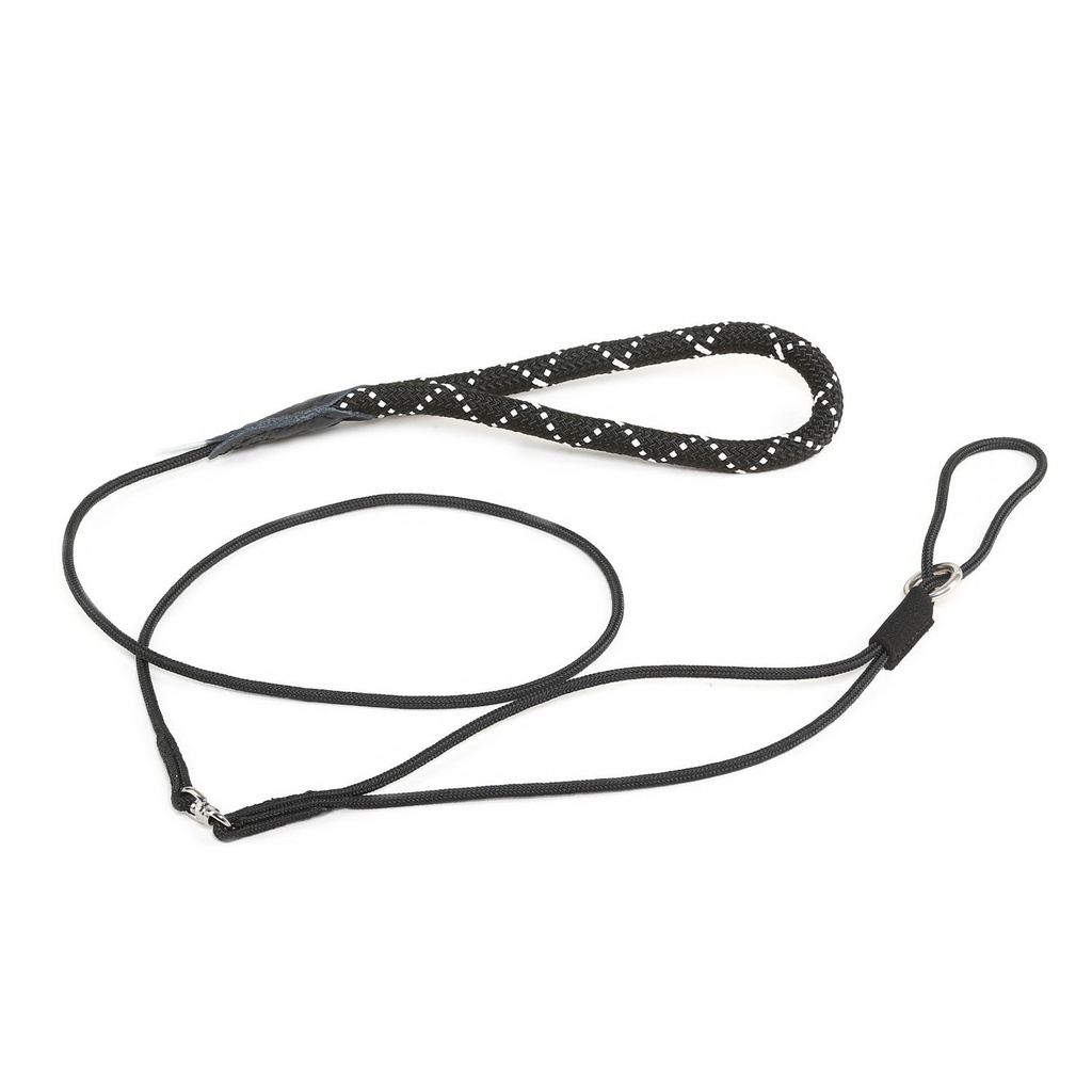 Laisse de présentation ronde noire Ø 3,5 mm x 1,2 m