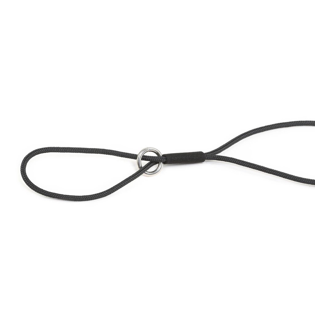 Laisse de présentation ronde noire Ø 3,5 mm x 1,2 m