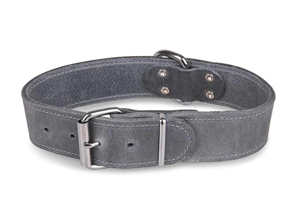 VADIGRAN Collier Large cuir huilé gris