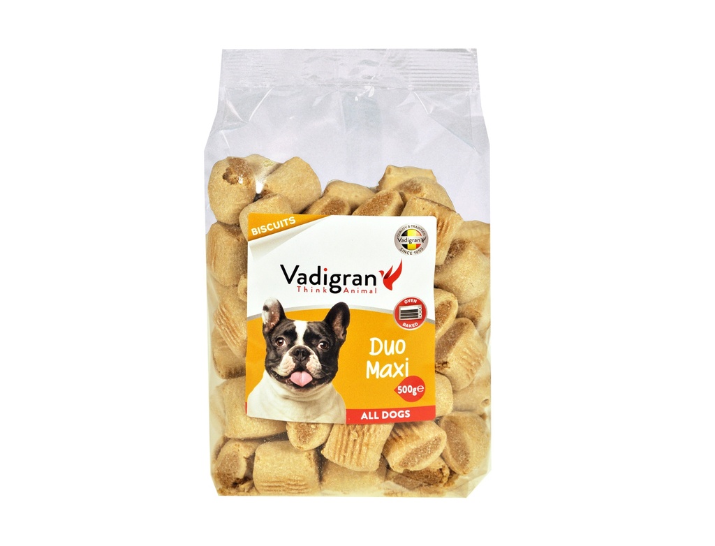 VADIGRAN Snack chien Biscuits Duo Maxi 500g