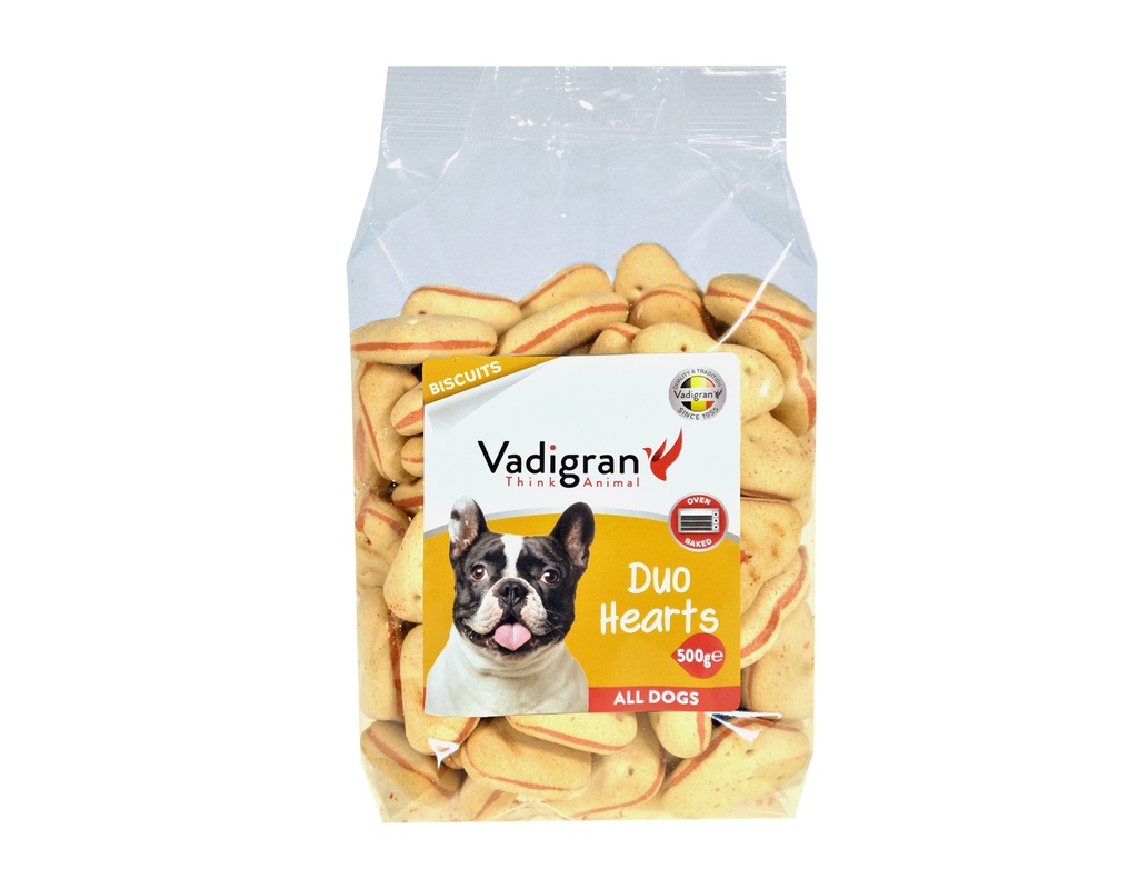 VADIGRAN Snack chien Biscuits Duo Hearts 500g