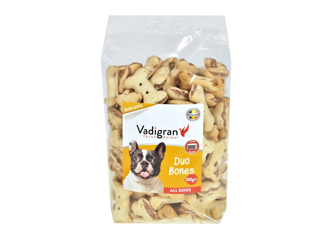 VADIGRAN Snack chien Biscuits Duo Bones 500g