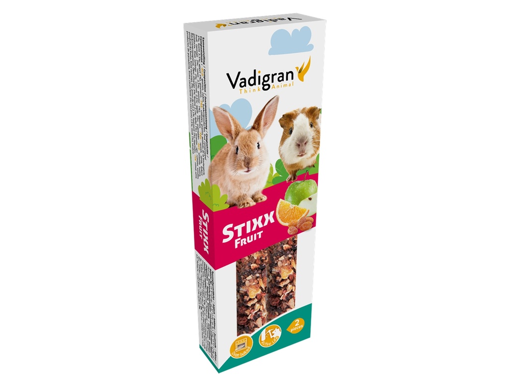 VADIGRAN Snack StixX lapin&cobaye Fruit 115g(2)
