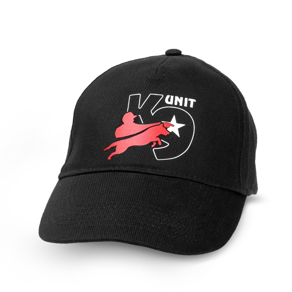 Casquette Julius-K9 noire en coton avec logo K9-Unit rouge