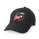 Julius-k9 casquette noire en coton avec logo rouge