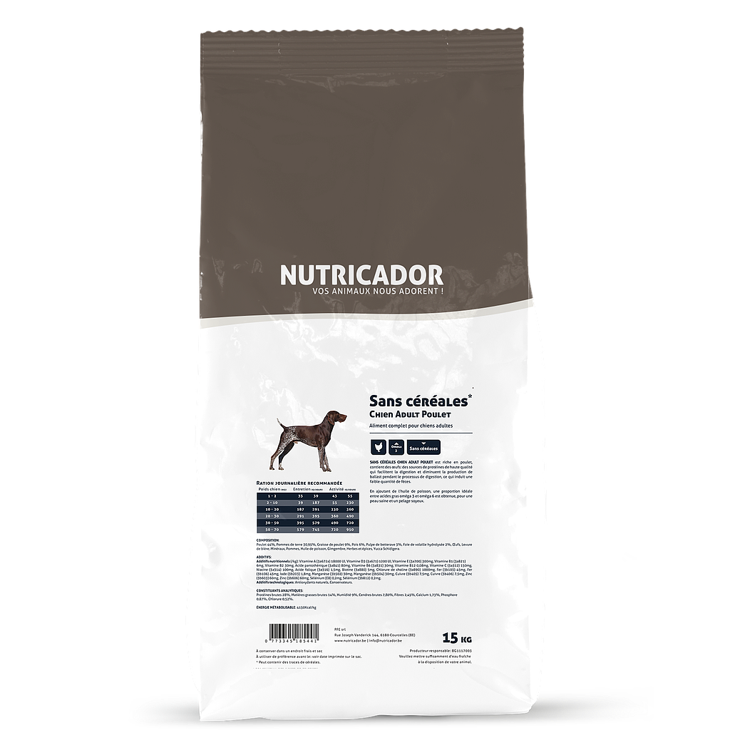 NUTRICADOR Graanvrij Volwassen Hond Kip