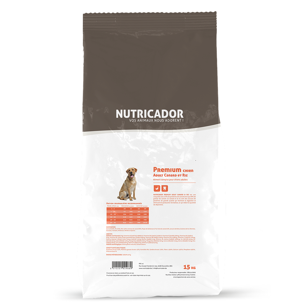 Sans Gluten Chien Adulte Canard Riz