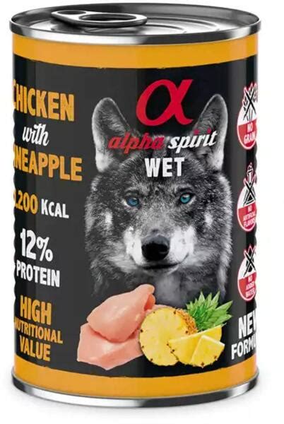 Alpha Spirit Boîte Poulet À L'Ananas Chien 400G