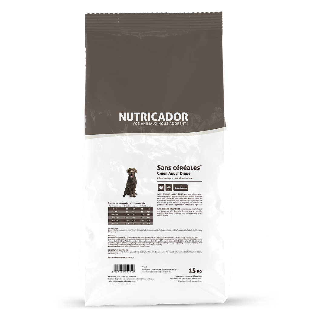 Nutricador Sans Céréales Chien Adulte Dinde