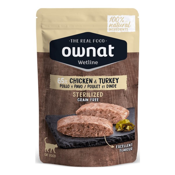 Ownat Chat Gf Wetline Stérilisé Poulet & Dinde 85G