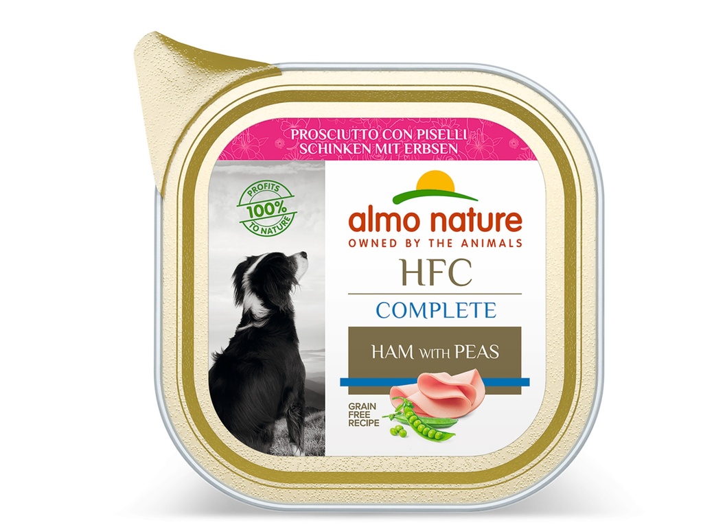 Almo Hfc Dogs 85G Complete Jambon Avec Petits Pois