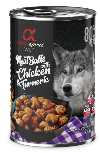 Alpha Spirit Boulettes De Viande Poulet & Curcuma 400G