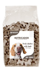 [NU027-500] Biscuits Snacks Pour Chiens Poulet Frais À L'Agneau