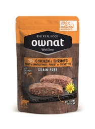 [057003] Ownat chat gf Wetline poulet & crevettes 85g