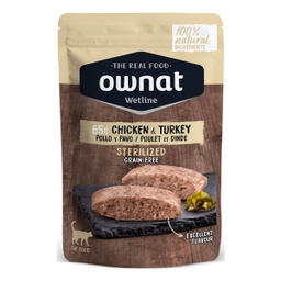 [057005] Ownat kat gf Wetline gesteriliseerde kip & kalkoen 85g